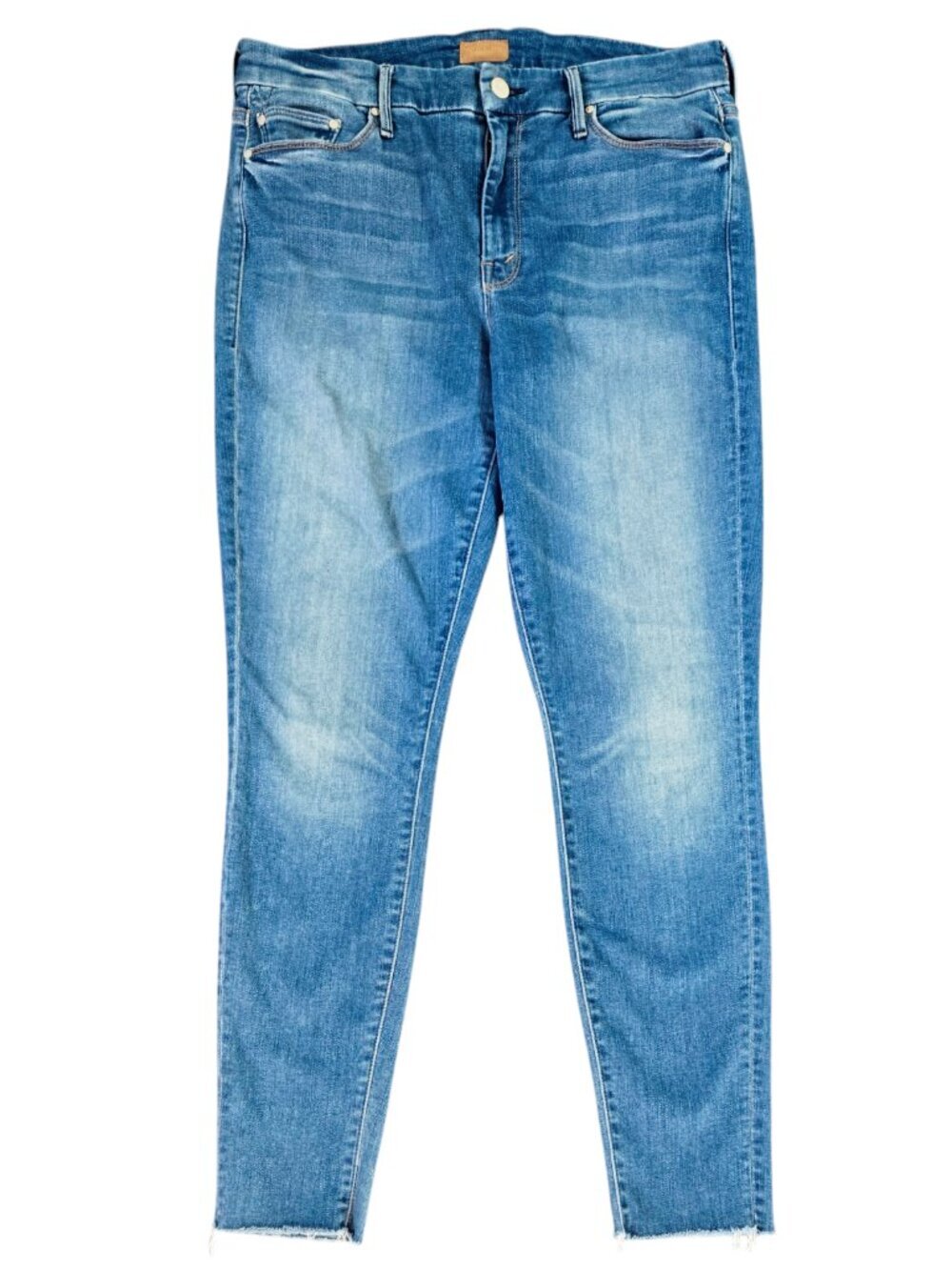Mother Looker Ankle Fray Jeans Birds of Paradise Raw Hem Revolve 1431-295